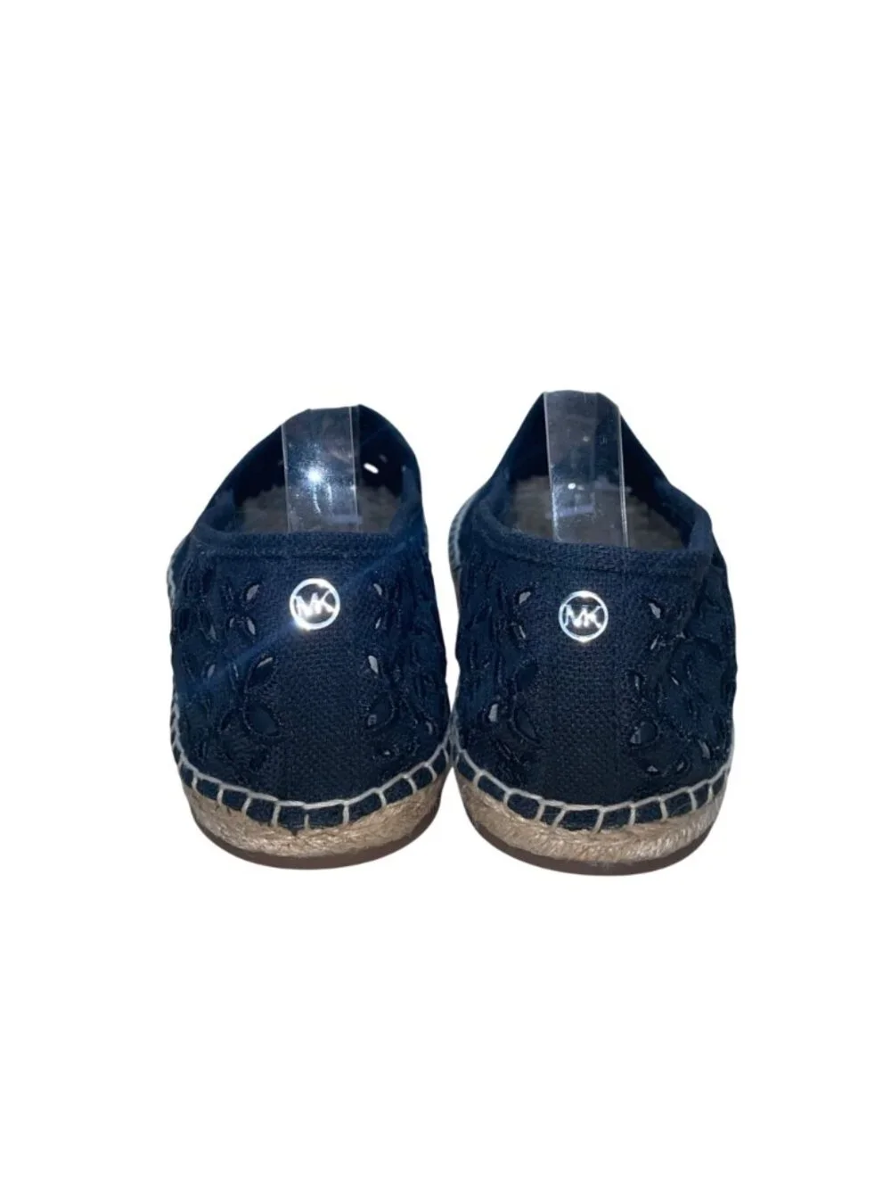 Michael Kors Women’s Navy Canvas Cut-Out Espadrille Flats Size US7.5